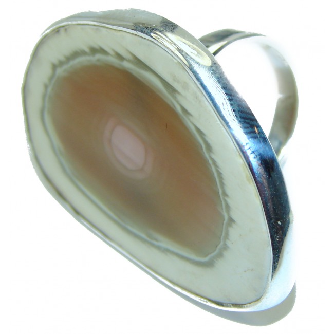 HUGE Genuine exceptional quality Imperial Jasper .925 Sterling Silver handcrafted ring s. 8 adjustable