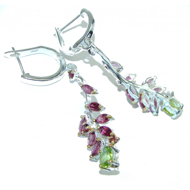 Delicate Beauty Garnet .925 Sterling Silver handcrafted earrings