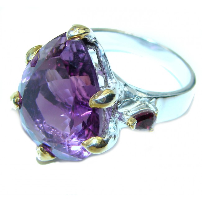 Vintage Beauty Amethyst .925 Sterling Silver handcrafted ring size 8 1/4