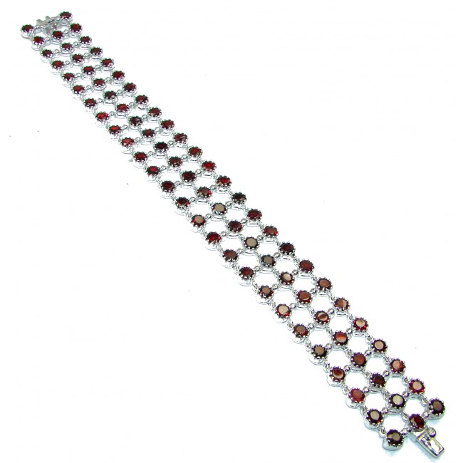 Authentic Garnet .925 Sterling Silver handcrafted Bracelet