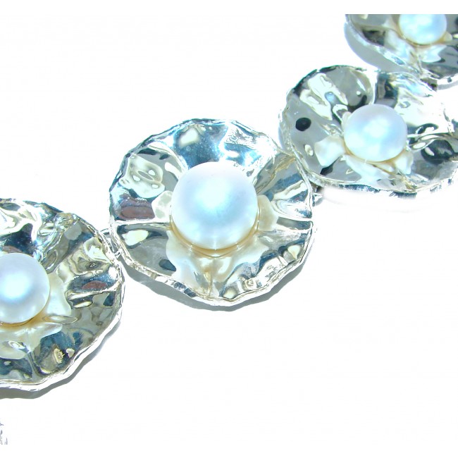 Luxurious Pearl .925 Sterling Silver Bracelet