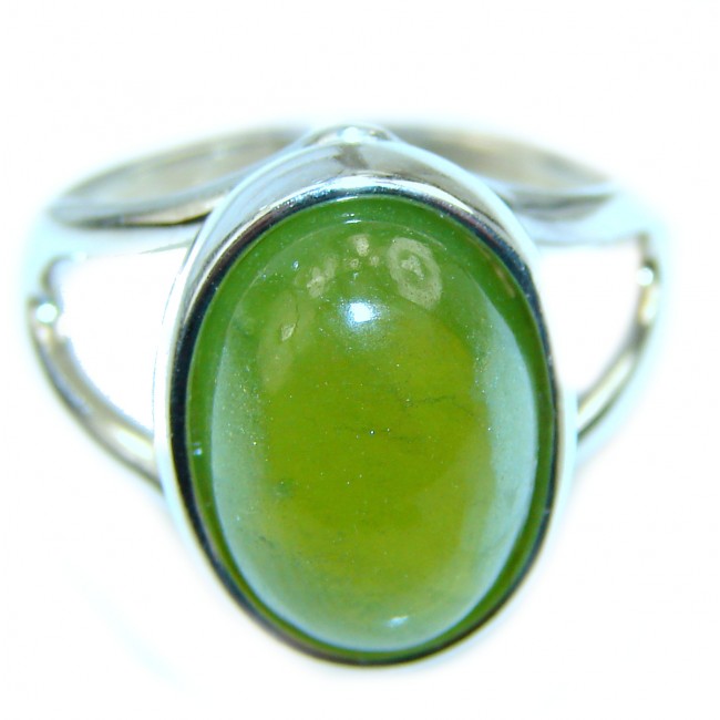 Authentic 8.5ctw Green Tourmaline .925 Sterling Silver brilliantly handcrafted ring s. 8