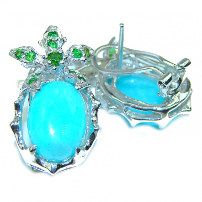 Great authentic Turquoise .925 Sterling Silver handcrafted Earrings