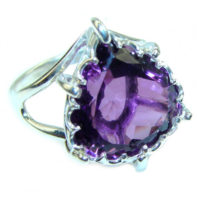Vintage Beauty Amethyst .925 Sterling Silver handcrafted ring size 9