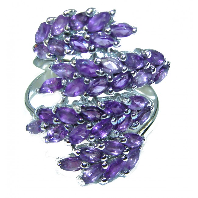 Purple Extravaganza Amethyst .925 Sterling Silver HANDCRAFTED Ring size 9