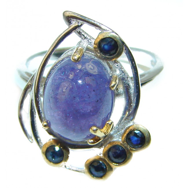Blue Planet Beauty authentic Tanzanite .925 Sterling Silver Ring size 7 1/2
