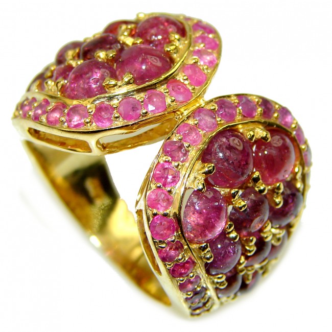Authentic Ruby 14K Gold over .925 Sterling Silver Ring size 8