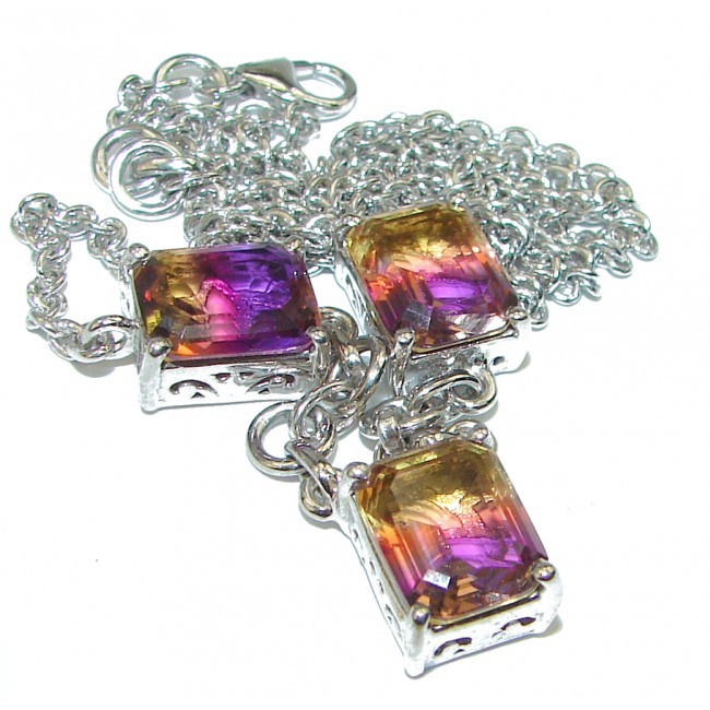 Ametrine .925 Silver handcrafted necklace