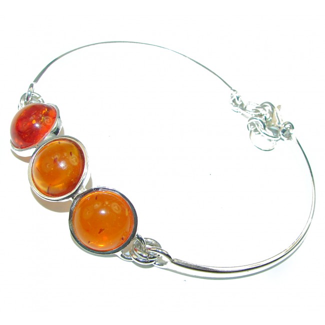 Beautiful Amber .925 Sterling Silver handcrafted Bracelet