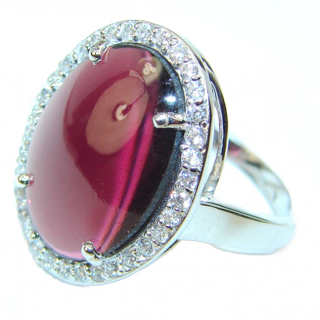 Incredible Authentic Garnet .925 Sterling Silver Ring size 8