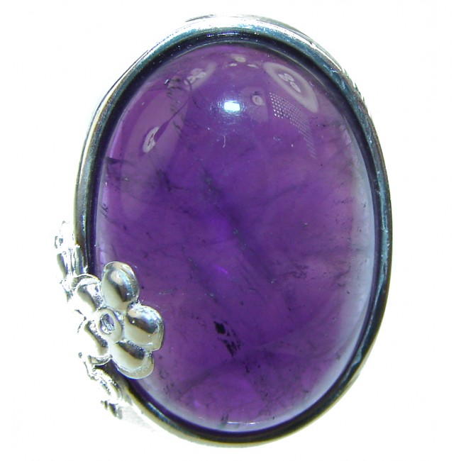 Purple Extravaganza Amethyst .925 Sterling Silver HANDCRAFTED Ring size 6 1/2