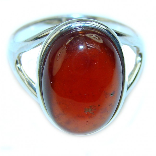 Great quality unique Ruby .925 Sterling Silver handcrafted Ring size 8 1/4