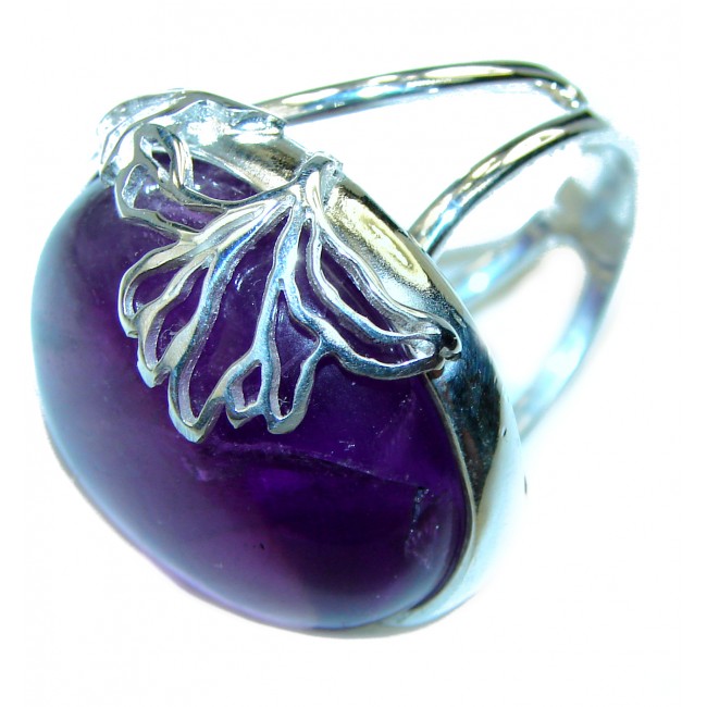 Purple Extravaganza Amethyst .925 Sterling Silver HANDCRAFTED Ring size 6 adjustable