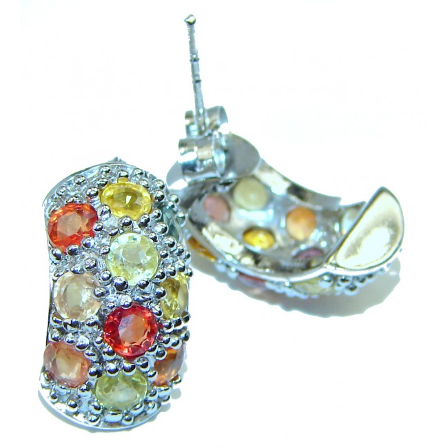 Exclusive Multicolor Sapphire .925 Sterling Silver earrings