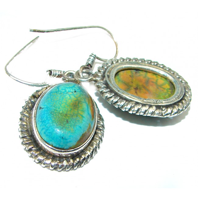 Classy Design Turquoise .925 Sterling Silver handmade earrings