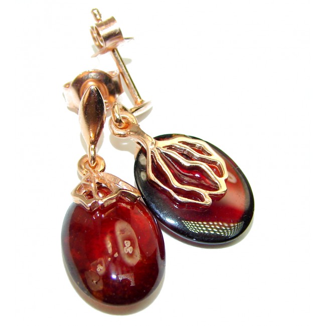 Authentic 12.5ct deep red Garnet .925 Sterling Silver handmade earrings