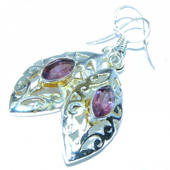 Real Beauty Amethyst .925 Sterling Silver handcrafted earrings