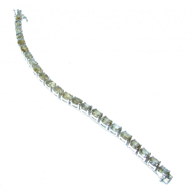Get Glowing Champagne Topaz .925 Sterling Silver handcrafted Bracelet
