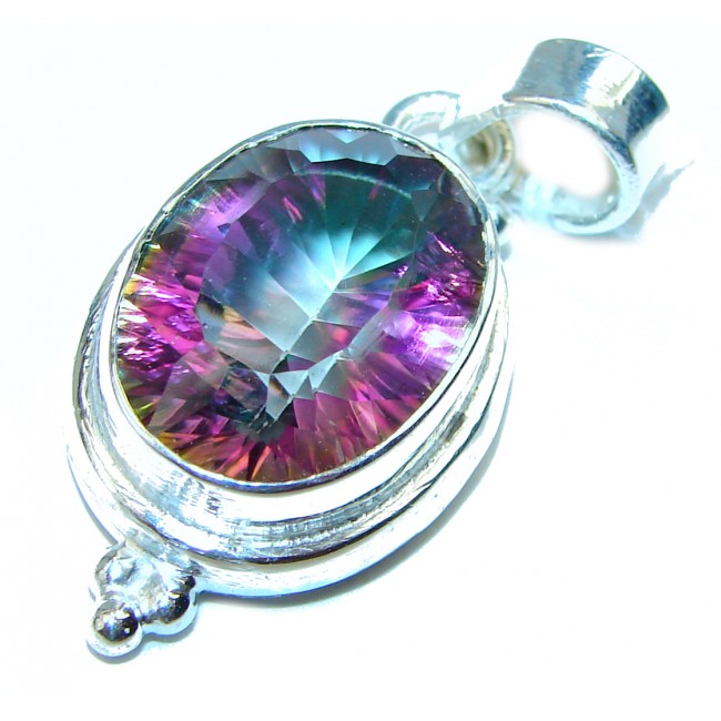Magical Aurora Blue Topaz .925 Sterling Silver handcrafted Pendant