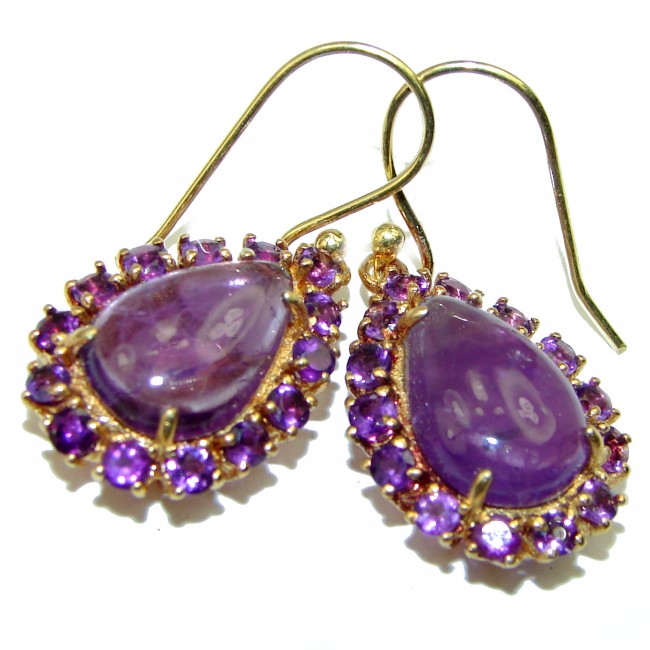 Purple Romance Amethyst .925 Sterling Silver handcrafted earrings