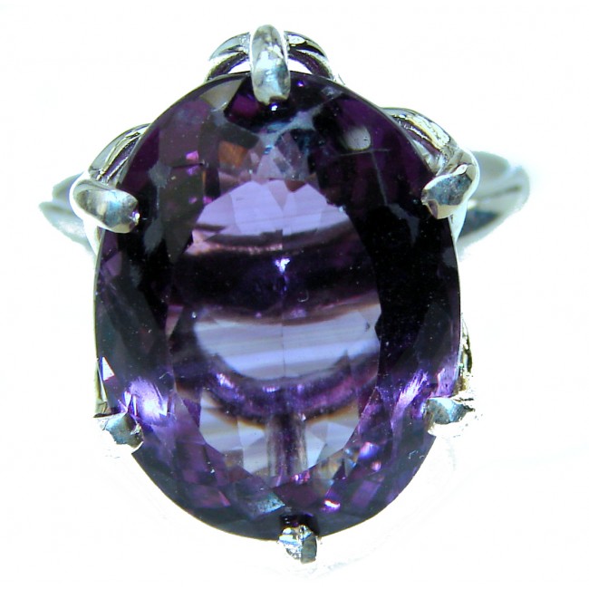 Purple Extravaganza Amethyst .925 Sterling Silver HANDCRAFTED Ring size 8 1/4