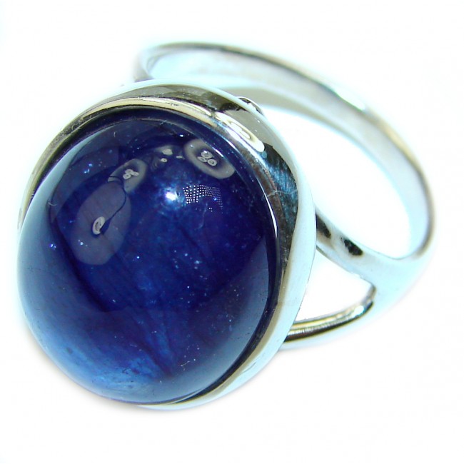 Blue Beauty 17.5 carat authentic Sapphire .925 Sterling Silver Ring size 9 3/4