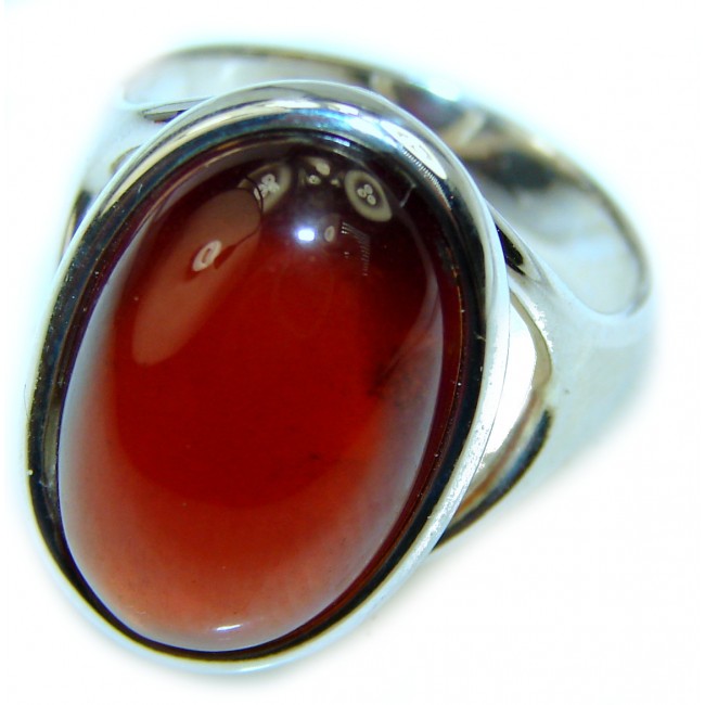 Incredible Authentic Garnet .925 Sterling Silver Ring size 7 3/4