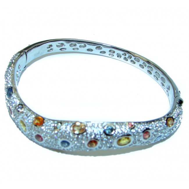 Exceptional Beauty authentic Multigem .925 Sterling Silver handmade Bracelet