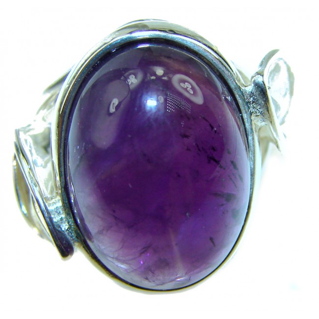 Autehntic Amethyst .925 Sterling Silver Handcrafted Ring size 7 3/4