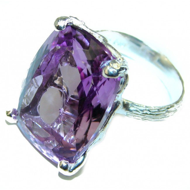 Extravaganza Amethyst .925 Sterling Silver HANDCRAFTED Ring size 9