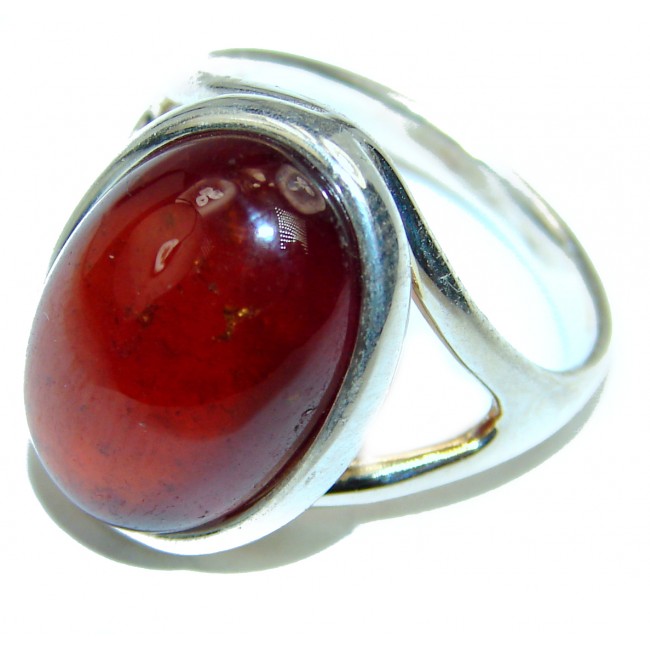 Incredible Authentic Garnet .925 Sterling Silver Ring size 7 3/4
