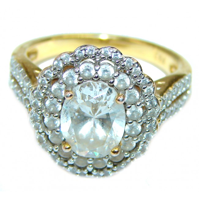 White Topaz .925 Sterling Silver stack up ring size 7 1/4