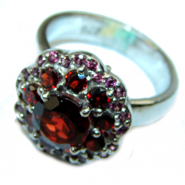 Authentic Garnet .925 Sterling Silver Ring size 8 3/4