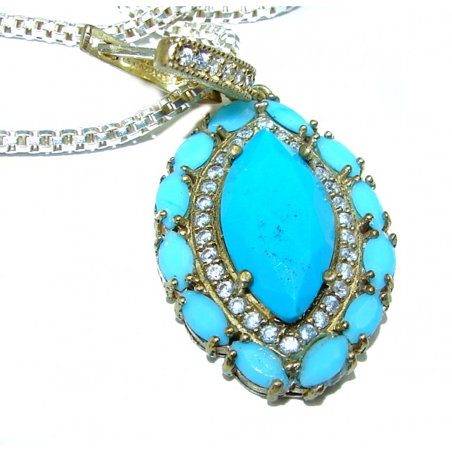 Great quality Turquoise .925 Sterling Silver handcrafted Necklace