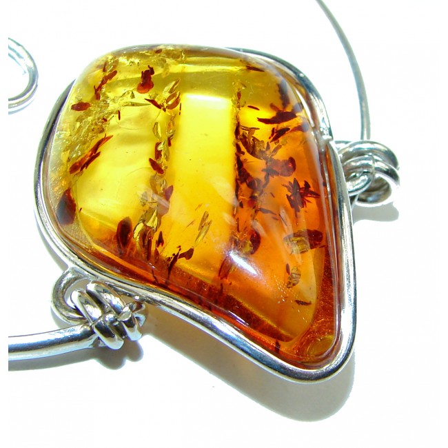 Genuine Golden Baltic Amber .925 Sterling Silver handmade Bracelet