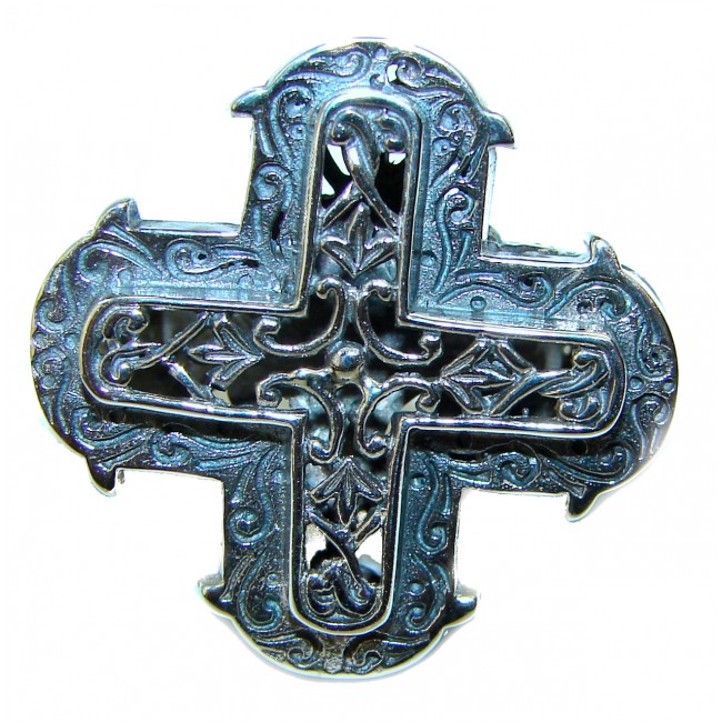 Celtic Cross .925 Sterling Silver handcrafted Ring s. 6 1/4
