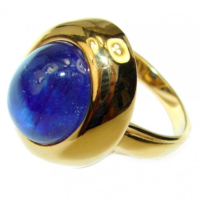 Blue Planet Beauty authentic Sapphire 14K Gold over .925 Sterling Silver Ring size 7