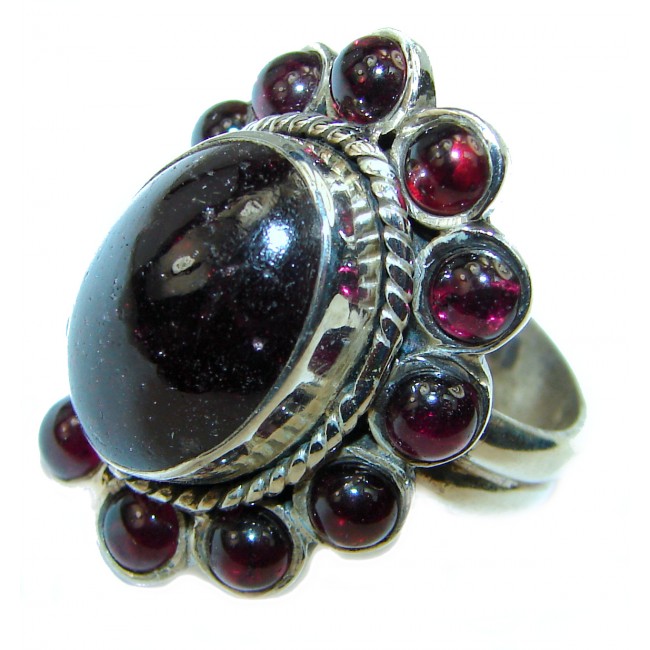 Authentic Garnet .925 Sterling Silver Ring size 8