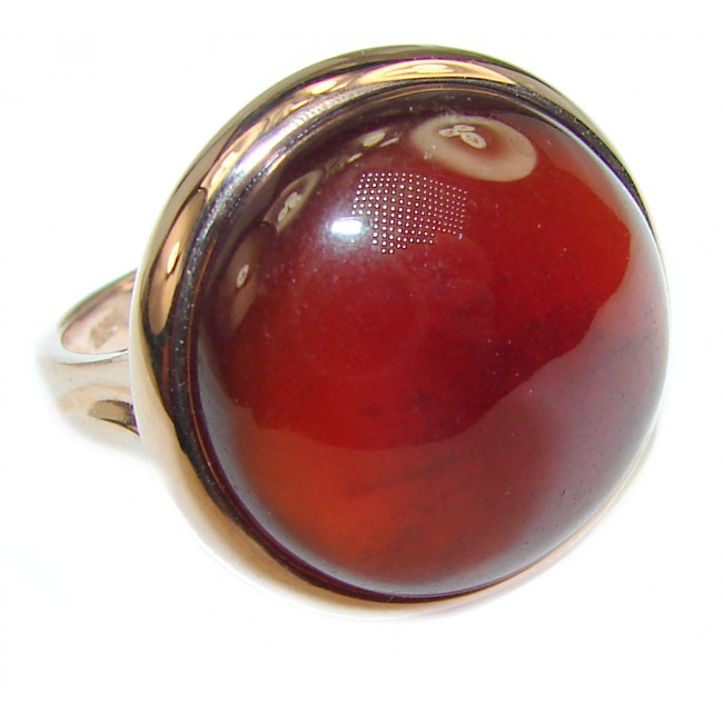 Incredible Authentic Garnet 14K Gold over .925 Sterling Silver Ring size 8 1/2