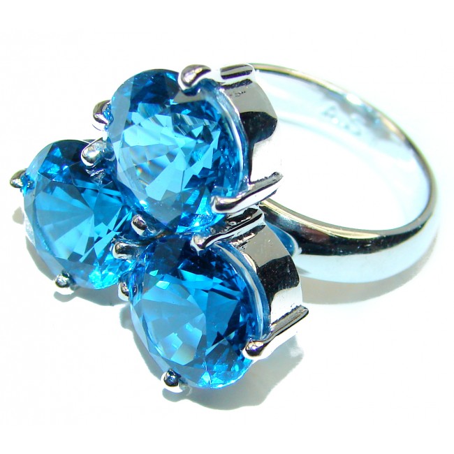 Blue Perfection London Blue Topaz .925 Sterling Silver Ring size 8