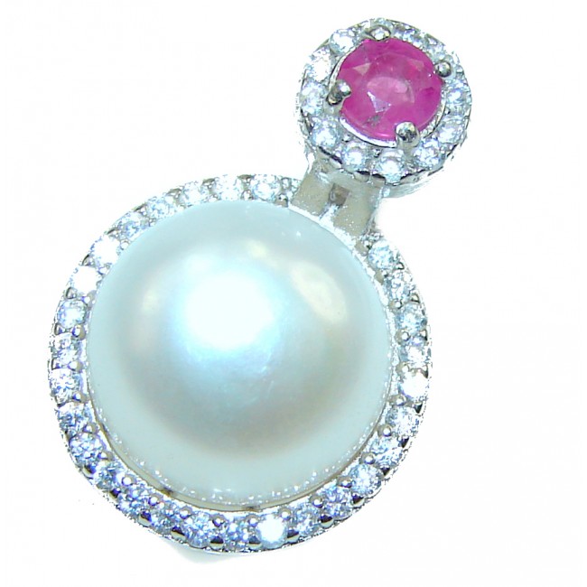 Victorian Style Pearl .925 Sterling Silver handcrafted pendant
