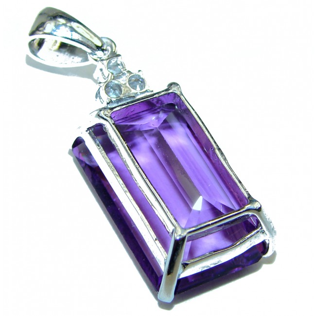 Incredible Design Amethyst .925 Sterling Silver handcrafted Pendant