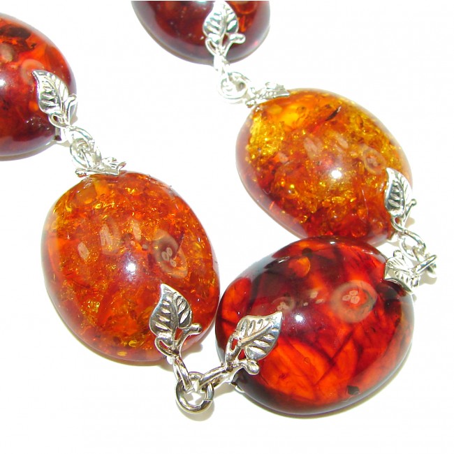 Beautiful BALTIC Amber .925 Sterling Silver handcrafted Bracelet