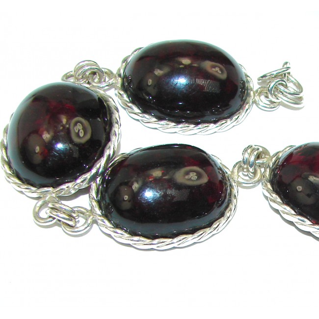 Beautiful Cherry Amber .925 Sterling Silver handcrafted Bracelet