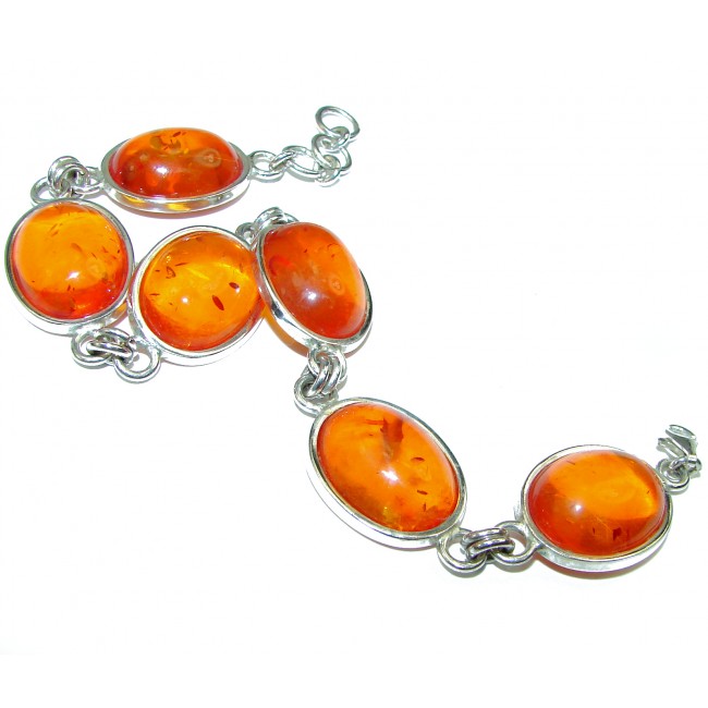 Beautiful BALTIC Amber .925 Sterling Silver handcrafted Bracelet