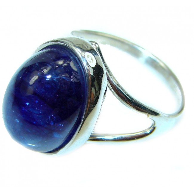 Blue Planet Beauty authentic Sapphire .925 Sterling Silver Ring size 9 3/4