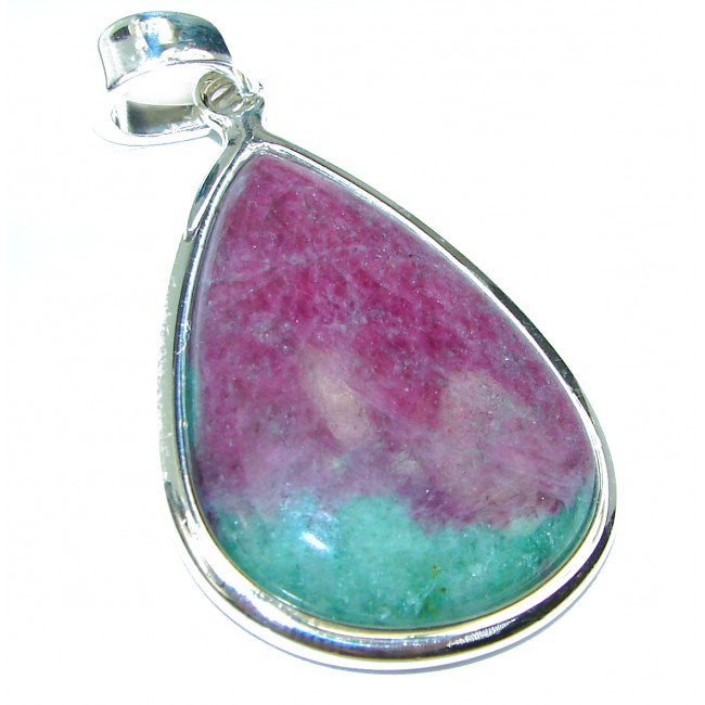 Authentic best quality Ruby in Zoisite .925 Sterling Silver handmade Pendant