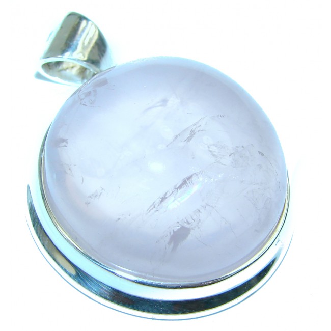 Pure Perfection ROSE QUARTZ .925 Sterling Silver handcrafted pendant