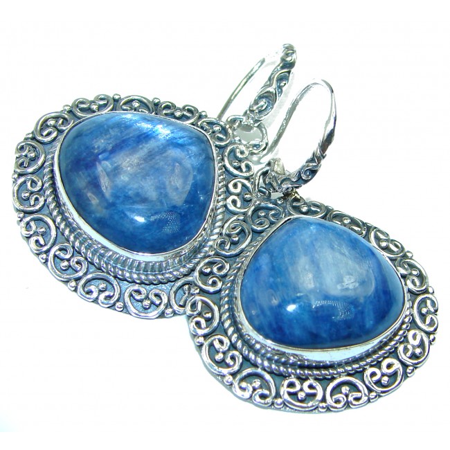 Huge Best quality African Kyanite .925 Sterling Silver handcrafted earrings