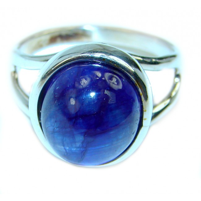 Blue Planet Beauty authentic Sapphire .925 Sterling Silver Ring size 8 1/2